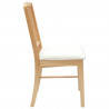 Krzesła jadalne 2 pcs Naturalny 50 x 52,5 x 91 cm Drewno Gumowe
