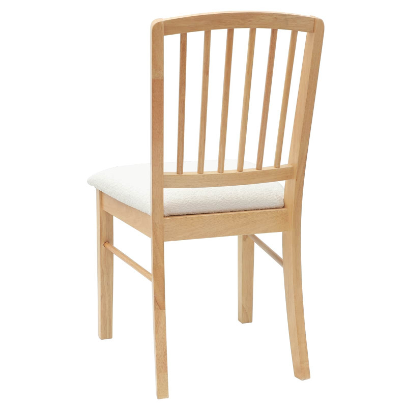 Krzesła jadalne 2 pcs Naturalny 50 x 52,5 x 91 cm Drewno Gumowe