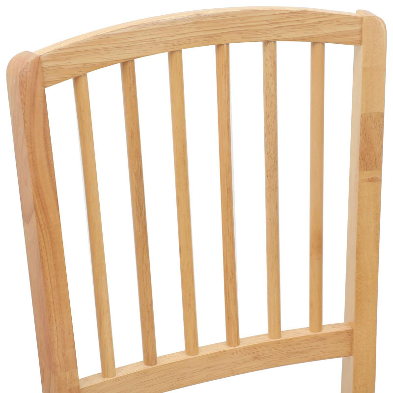 Krzesła jadalne 2 pcs Naturalny 50 x 52,5 x 91 cm Drewno Gumowe