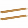 Półka ścienna z półką 2 pcs Beżowy 80 x 9 x 3 cm