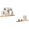 Półka ścienna z półką 2 pcs Beżowy 80 x 9 x 3 cm