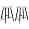 Krzesła jadalne 2 pcs Jasny Brąz 46 x 37 x 63 cm Drewno Gumowe