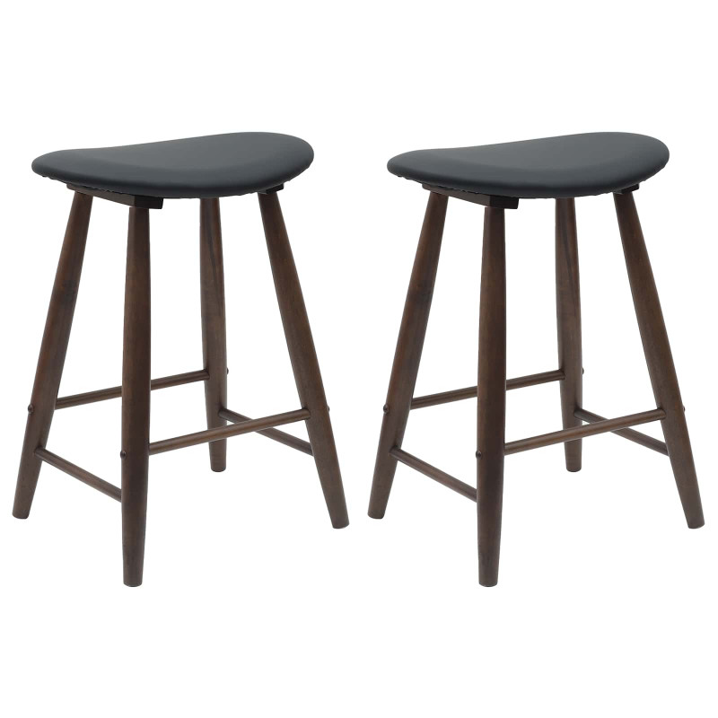 Krzesła jadalne 2 pcs Jasny Brąz 46 x 37 x 63 cm Drewno Gumowe