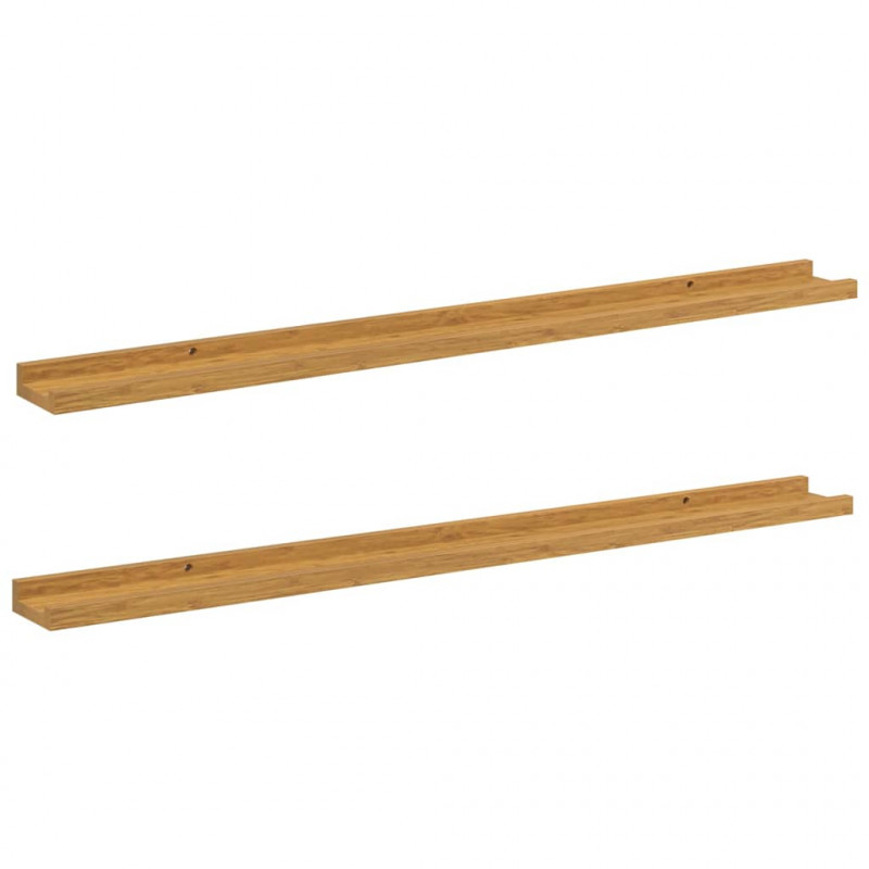 Półka ścienna z półką 2 pcs Beżowy 100 x 9 x 3 cm