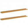 Półka ścienna z półką 2 pcs Beżowy 100 x 9 x 3 cm
