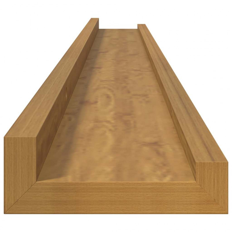 Półka ścienna z półką 2 pcs Beżowy 100 x 9 x 3 cm