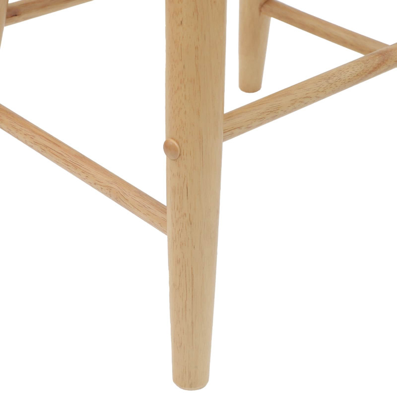 Krzesła jadalne 2 pcs Naturalny 46 x 37 x 63 cm Drewno Gumowe