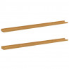 Półka ścienna z półką 2 pcs Beżowy 115 x 9 x 3 cm