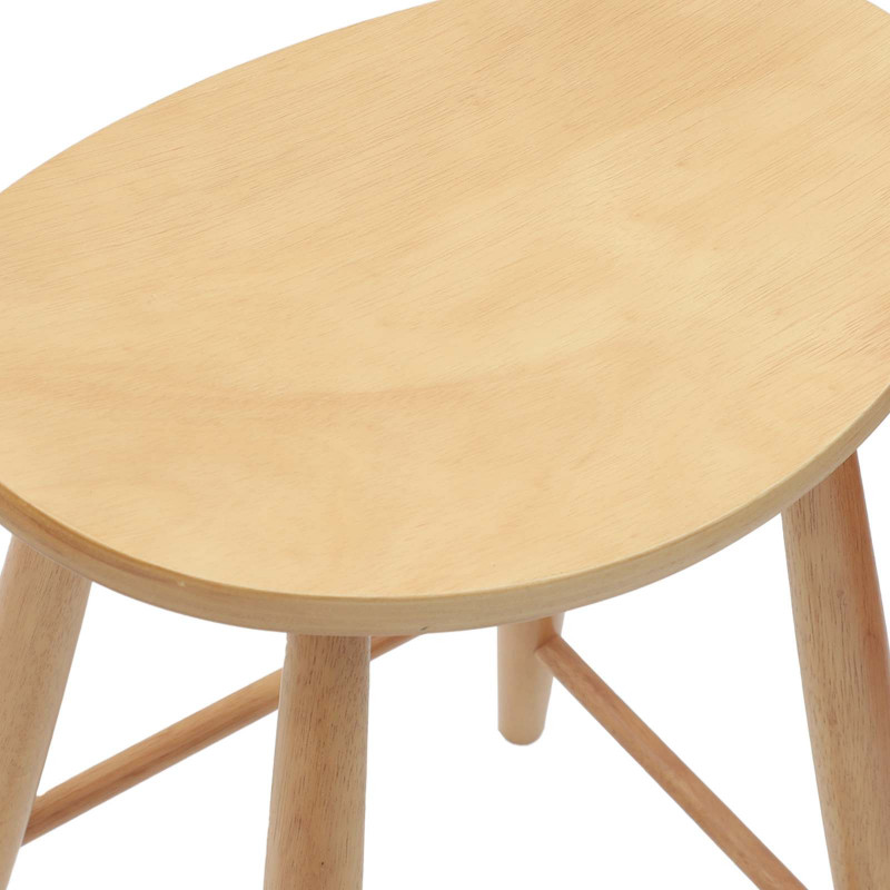 Krzesła jadalne 2 pcs Naturalny 46 x 37 x 63 cm Drewno Gumowe
