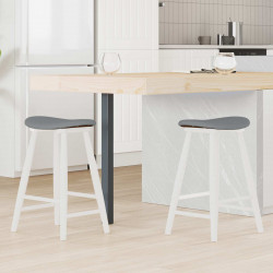 Krzesła jadalne 2 pcs Biały 46 x 37 x 63 cm Drewno Gumowe