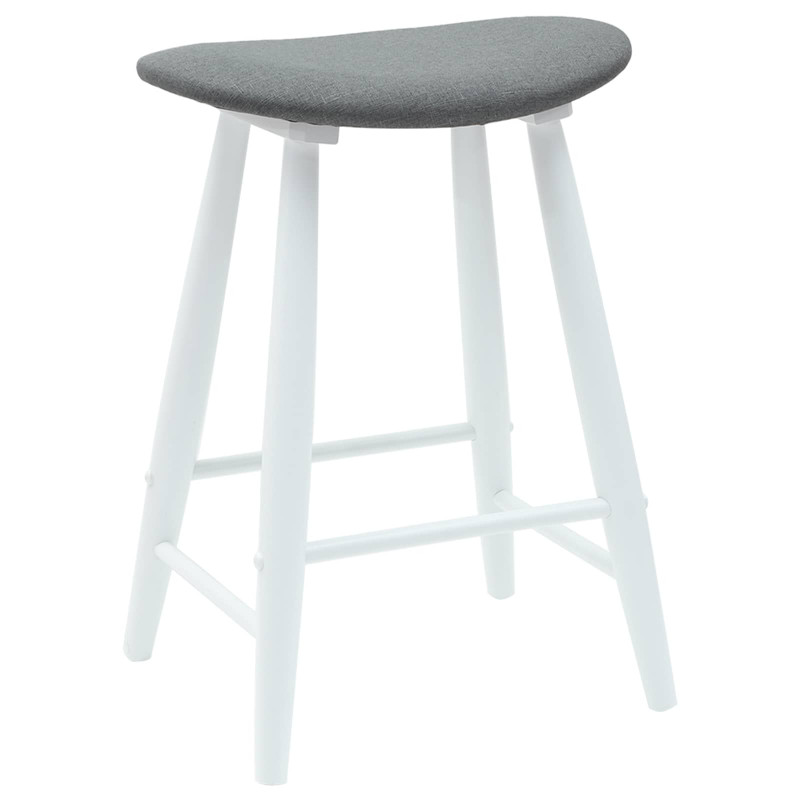 Krzesła jadalne 2 pcs Biały 46 x 37 x 63 cm Drewno Gumowe