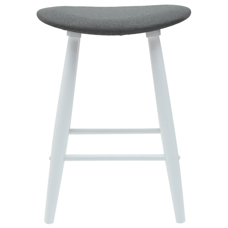 Krzesła jadalne 2 pcs Biały 46 x 37 x 63 cm Drewno Gumowe