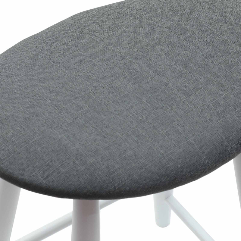 Krzesła jadalne 2 pcs Biały 46 x 37 x 63 cm Drewno Gumowe