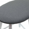 Krzesła jadalne 2 pcs Biały 46 x 37 x 63 cm Drewno Gumowe