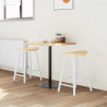 Krzesła jadalne 2 pcs Biały 46 x 37 x 63 cm Drewno Gumowe