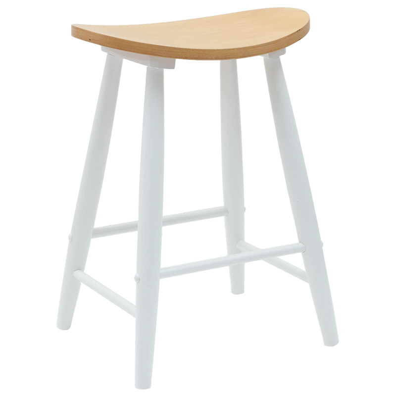Krzesła jadalne 2 pcs Biały 46 x 37 x 63 cm Drewno Gumowe