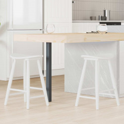Krzesła jadalne 2 pcs Biały 46 x 37 x 63 cm Drewno Gumowe