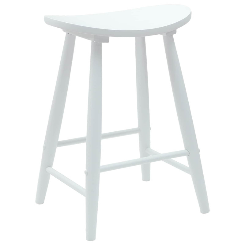 Krzesła jadalne 2 pcs Biały 46 x 37 x 63 cm Drewno Gumowe