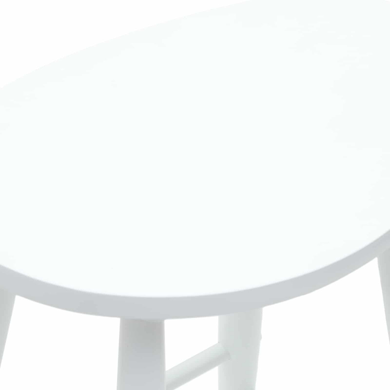Krzesła jadalne 2 pcs Biały 46 x 37 x 63 cm Drewno Gumowe