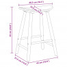 Krzesła jadalne 2 pcs Biały 46 x 37 x 63 cm Drewno Gumowe