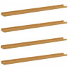 Półka ścienna z półką 4 pcs Beżowy 100 x 9 x 3 cm