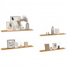 Półka ścienna z półką 4 pcs Beżowy 100 x 9 x 3 cm