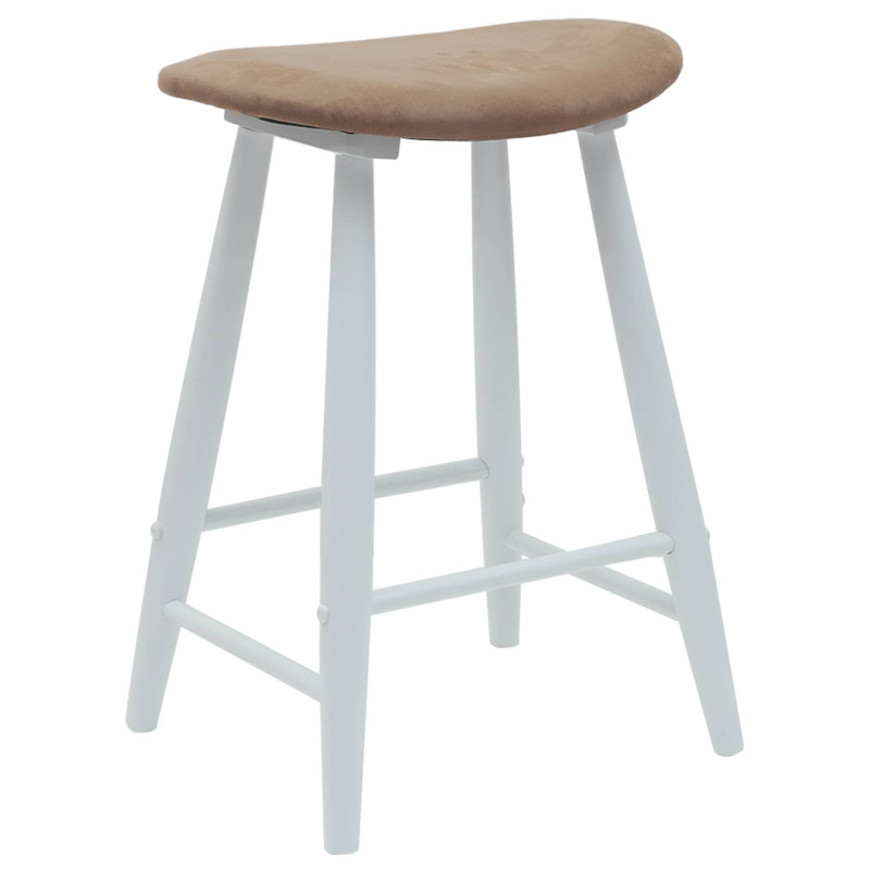 Krzesła jadalne 2 pcs Biały 46 x 37 x 63 cm Drewno Gumowe