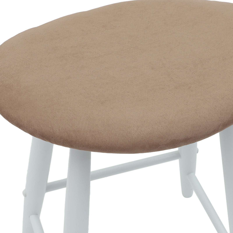Krzesła jadalne 2 pcs Biały 46 x 37 x 63 cm Drewno Gumowe
