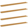 Półka ścienna z półką 4 pcs Beżowy 115 x 9 x 3 cm