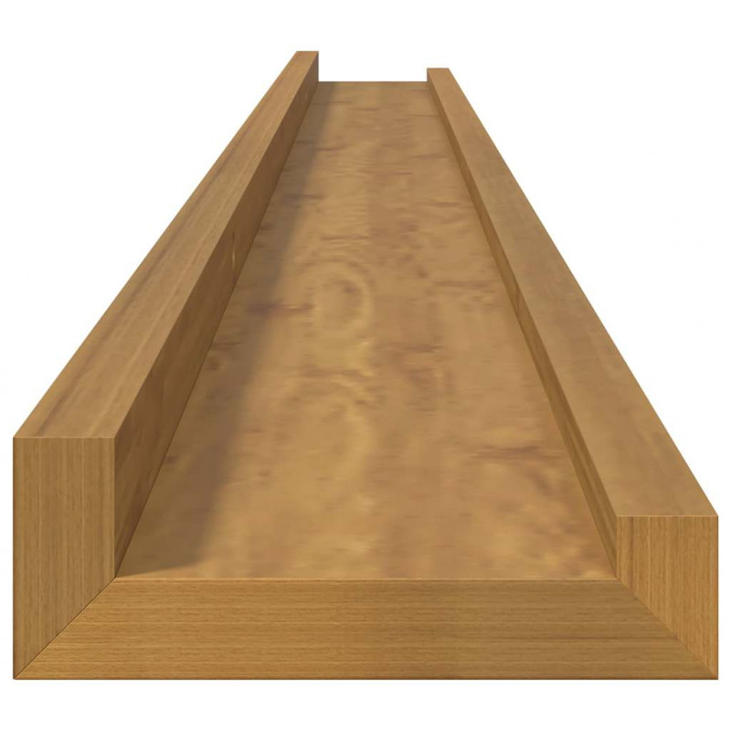 Półka ścienna z półką 4 pcs Beżowy 115 x 9 x 3 cm