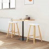 Krzesła jadalne 2 pcs Naturalny 46 x 37 x 63 cm Drewno Gumowe