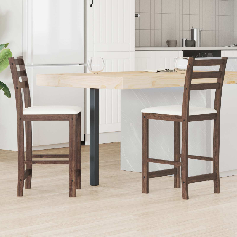 Krzesła jadalne 2 pcs Jasny Brąz 40 x 47,5 x 99,5 cm