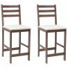 Krzesła jadalne 2 pcs Jasny Brąz 40 x 47,5 x 99,5 cm
