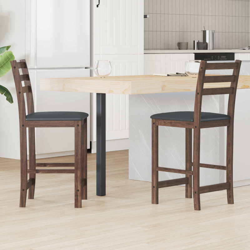 Krzesła jadalne 2 pcs Jasny Brąz 40 x 47,5 x 99,5 cm