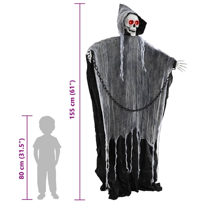Halloween Grim Reaper Czarny 60 x 60 x 155 cm Poliester