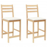 Krzesła jadalne 2 pcs Naturalny 40 x 47,5 x 99,5 cm