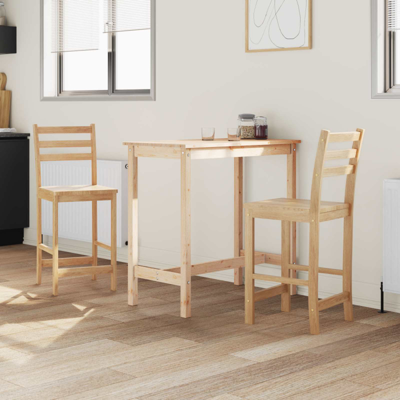 Krzesła jadalne 2 pcs Naturalny 40 x 47,5 x 99,5 cm