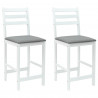 Krzesła jadalne 2 pcs Biały 40 x 47,5 x 99,5 cm Drewno Gumowe