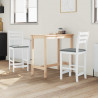 Krzesła jadalne 2 pcs Biały 40 x 47,5 x 99,5 cm Drewno Gumowe