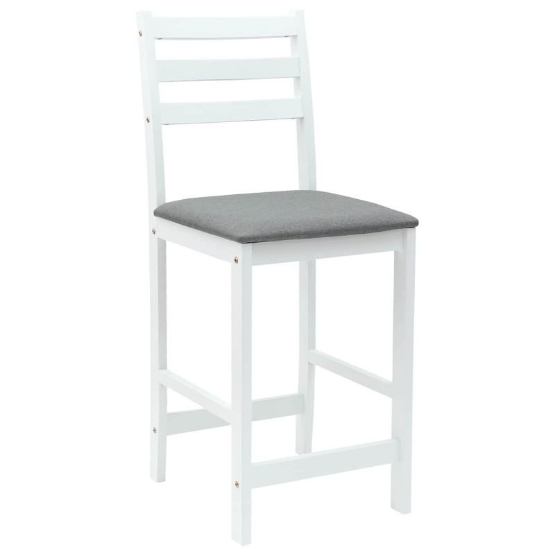 Krzesła jadalne 2 pcs Biały 40 x 47,5 x 99,5 cm Drewno Gumowe