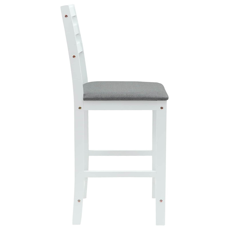 Krzesła jadalne 2 pcs Biały 40 x 47,5 x 99,5 cm Drewno Gumowe