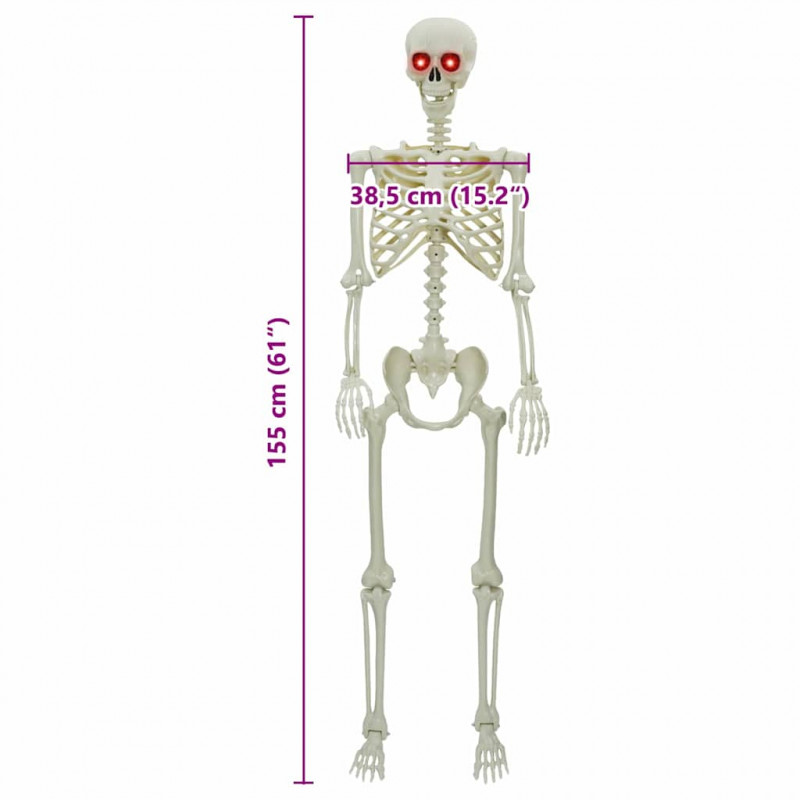Szkielet Halloween Biały 155 x 38.5 cm Z tworzywa sztucznego
