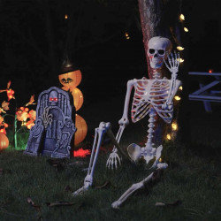 Szkielet Halloweenowy 2 pcs Biały 85 cm PVC