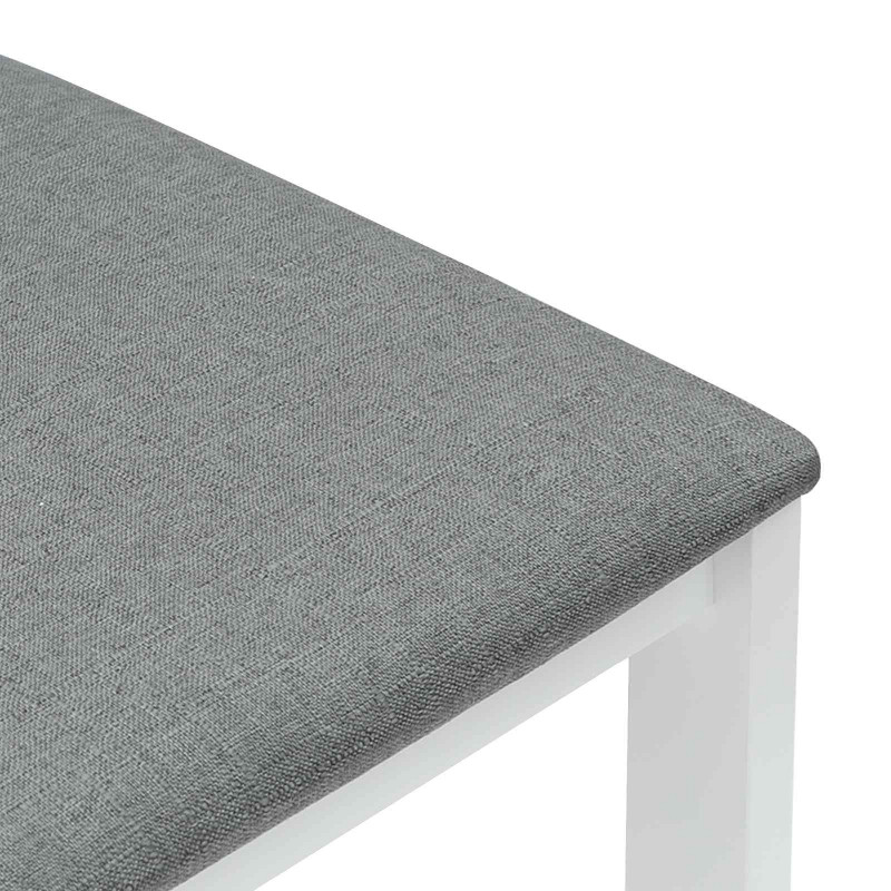 Krzesła jadalne 2 pcs Biały 40 x 47,5 x 99,5 cm Drewno Gumowe