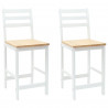 Krzesła jadalne 2 pcs Biały 40 x 47,5 x 99,5 cm Drewno Gumowe