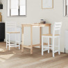 Krzesła jadalne 2 pcs Biały 40 x 47,5 x 99,5 cm Drewno Gumowe