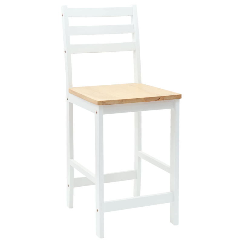 Krzesła jadalne 2 pcs Biały 40 x 47,5 x 99,5 cm Drewno Gumowe