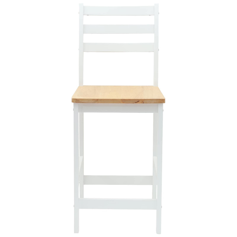 Krzesła jadalne 2 pcs Biały 40 x 47,5 x 99,5 cm Drewno Gumowe