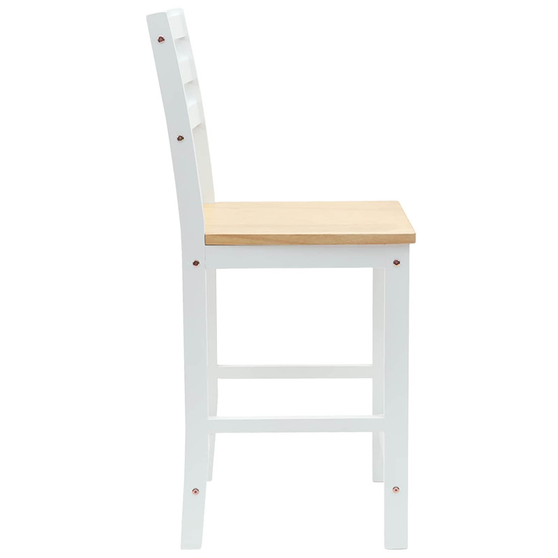 Krzesła jadalne 2 pcs Biały 40 x 47,5 x 99,5 cm Drewno Gumowe