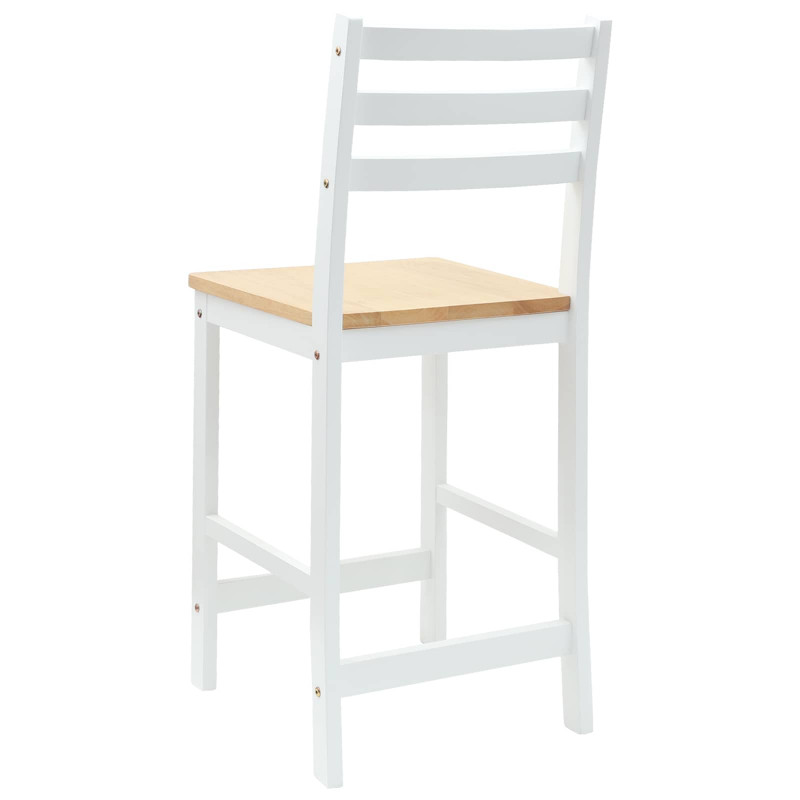 Krzesła jadalne 2 pcs Biały 40 x 47,5 x 99,5 cm Drewno Gumowe